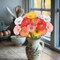 10 Pcs Artificial Gebera Daisies Flowers Fake Daisies Real Touch Flowers PU Faux Flowers Bouquet for Indoor Home Arrangements Vase Wedding Party Table Centerpiece DIY Floral Decor Multicolor